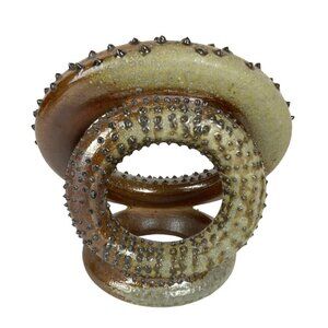 Octopus Tentacle-Style Raku Pottery Sculpture Spiked Texture Jellyfish Signature